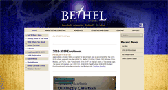 Desktop Screenshot of bethel-christian.com